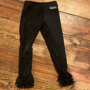 Matilda Jane Black Ruffle bottom leggings